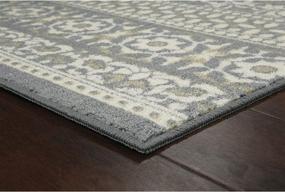 img 3 attached to High-Quality Maples Rugs Zoe Kitchen Rug: Non-Skid Accent Area Carpet [Made in USA], 1 ft 8 in x 2 ft 10 in, Grey