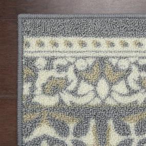 img 1 attached to High-Quality Maples Rugs Zoe Kitchen Rug: Non-Skid Accent Area Carpet [Made in USA], 1 ft 8 in x 2 ft 10 in, Grey