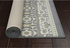 img 2 attached to High-Quality Maples Rugs Zoe Kitchen Rug: Non-Skid Accent Area Carpet [Made in USA], 1 ft 8 in x 2 ft 10 in, Grey