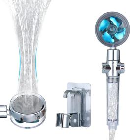 img 4 attached to HERLLY High Pressure Shower Head with Handheld - Angle-adjustable Turbofan Showerhead, 3 Modes - Universal Shower Head with Bracket Holder - Detachable & One-click Pause Button Function