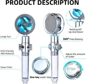 img 1 attached to HERLLY High Pressure Shower Head with Handheld - Angle-adjustable Turbofan Showerhead, 3 Modes - Universal Shower Head with Bracket Holder - Detachable & One-click Pause Button Function