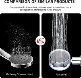 img 2 attached to HERLLY High Pressure Shower Head with Handheld - Angle-adjustable Turbofan Showerhead, 3 Modes - Universal Shower Head with Bracket Holder - Detachable & One-click Pause Button Function