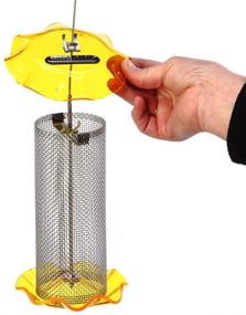 img 1 attached to 🐦 Birds Choice FF116A Yellow Nyjer Forever Feeder - Innovative Mesh Feeder for Optimal Bird Feeding Experience, 1 Quart Capacity, 5''W x 6''H