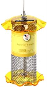 img 2 attached to 🐦 Birds Choice FF116A Yellow Nyjer Forever Feeder - Innovative Mesh Feeder for Optimal Bird Feeding Experience, 1 Quart Capacity, 5''W x 6''H