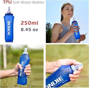 img 3 attached to 🏃 JEELAD BPA-Free Leak-Proof TPU Soft Running Water Bottles: Stay Hydrated for Running, Hiking, and Cycling!