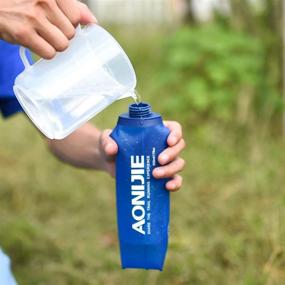 img 2 attached to 🏃 JEELAD BPA-Free Leak-Proof TPU Soft Running Water Bottles: Stay Hydrated for Running, Hiking, and Cycling!