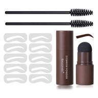 effortless eyebrow shaping: dark brown eyebrow stamp & stencil kit + logo