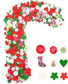 img 4 attached to SAVITA Christmas Buttons Flatback Decoration Sewing