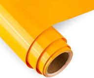 👕 kenicut 12" x 5ft heat transfer vinyl roll: iron on htv for t-shirt diy in sun yellow logo