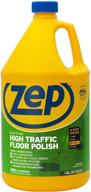 📦 zep high traffic floor polish - 128 oz (zuhtff128) - clear & green logo