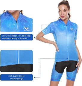 img 1 attached to 🚴 Stylish Women's Cycling Jersey and Shorts Set: Breathable MTB Bike Clothing for Road Bicycle Enthusiasts