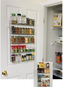 img 4 attached to 🌶️ Evelots Spice Rack - 5 Shelf Organizer for Wall/Door Mounting | Rust-Free & Easy to Clean - Stores up to 40 Bottles