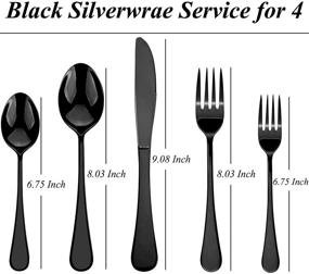 img 3 attached to Durable and Elegant Silverware: Stainless Flatware Utensils for Easy Dishwasher Cleaning