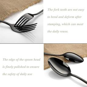 img 2 attached to Durable and Elegant Silverware: Stainless Flatware Utensils for Easy Dishwasher Cleaning