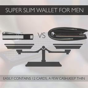 img 1 attached to 🔒 Aluminum Carbon Minimalist Men's Wallet with Blocking Technology: Secure and Stylish Wallets, Card Cases & Money Organizers