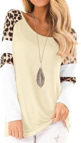 img 4 attached to Topstype Womens Sleeve Elegant Leopard Outdoor Recreation and Hiking & Outdoor Recreation Clothing