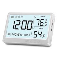 🌡️ indoor hygrometer thermometer, digital humidity meter with backlight, temperature and humidity monitor for home, bedrooms, reptiles, plants, greenhouses, and wine cellars - highly sensitive humidity sensor логотип