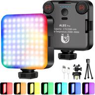 🌈 vanpaga rgb led video lights atmosphere lamp with magnetic base and 360° full color, portable photography light with 3 cold shoe mounts, rechargeable 2500mah battery, 2500-9000k dimmable fill light panel, high cri 95+ logo
