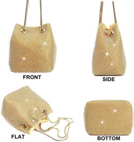 img 2 attached to 👜 Vistatroy Ночное сумеречное треугольное дизайнерское сумки и кошельки с кристаллами