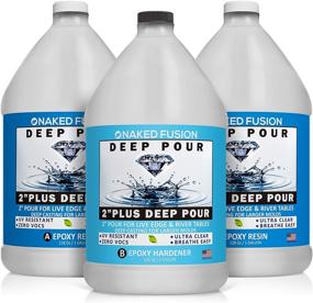 img 4 attached to ⚡️ Crystal Clear Epoxy Resin: Deep Pour 2 Inch Art Casting Kit for River Tables & Resin Molds - 3 Gallon Non-Toxic, Zero VOC Solution