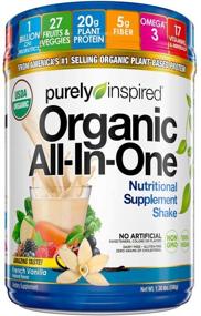 img 4 attached to Organic Meal Replacement Shake: Purely Inspired All-in-One Meal Replacement with Plant-Based Protein, Organic Protein Powder for Women & Men - Vanilla, 1.3 Pounds