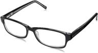 👓 foster grant james rectangular reading glasses - clear, stylish eyewear for perfect vision logo