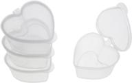 💖 pack of 32 transparent plastic heart shaped slime storage containers with lids - ideal for 20g slime logo