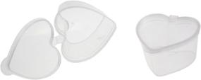 img 2 attached to 💖 Pack of 32 Transparent Plastic Heart Shaped Slime Storage Containers with Lids - Ideal for 20g Slime