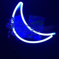 🌙 aizesi moon light night moon lamp luna neon light sign: the perfect moon kids decor for girls bedroom, living room, christmas & party – ideal kids gift (blue) логотип