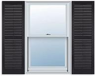 🪟 black pair of 15x39- inch standard louver vinyl exterior window shutters logo