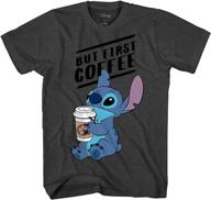 👕 disney стич кофейная хлопковая футболка для мужчин | лучший выбор одежды среди футболок логотип