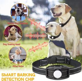 img 3 attached to 🐶 Ropetty Dog Bark Collar: Rechargeable No Shock Anti-Barking Device with Beep Vibration, Adjustable Sensitivity, Waterproof - Training for Small Medium Large Dogs - Black Collars