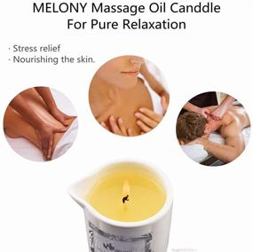 img 1 attached to 🕯️ Luxurious Melony Massage Oil Candle - Moisturizing Body Oil with Natural Soybeans - 8.1oz Amber Vanilla Elixir