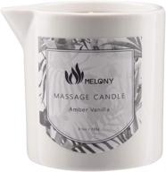 🕯️ luxurious melony massage oil candle - moisturizing body oil with natural soybeans - 8.1oz amber vanilla elixir logo