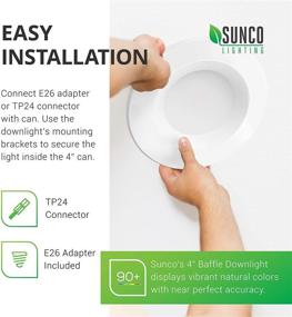 img 2 attached to 🔆 Sunco Lighting 6-Pack 4 Inch LED Recessed Downlight: Dimmable, Energy Efficient, Easy Installation - UL + Energy Star Certified