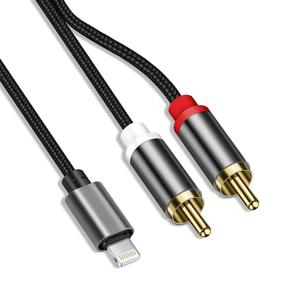 img 4 attached to 🎧 Enhance Your Audio Experience with Lightning to 2-Male RCA Audio Aux Cable - Compatible with iPhone iPad iPod Lightning Port - Ideal for Car/Home Theater Speaker Power Amplifier - 3.3FT Length Included