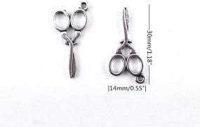 img 1 attached to 🔧 Vintage Scissors Shape Metal Charms: Perfect DIY Craft Jewelry Making Accessory - 100pcs, 1.2" L X 0.5" W