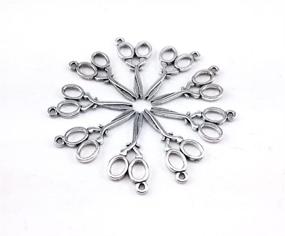 img 2 attached to 🔧 Vintage Scissors Shape Metal Charms: Perfect DIY Craft Jewelry Making Accessory - 100pcs, 1.2" L X 0.5" W