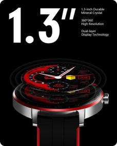 img 3 attached to 📱 Haoqin Smart Watch TS03 45mm for Android iOS, Enhanced Health Monitoring, Heart Rate & Fitness Tracking, SpO2, Sleep Monitor, Long Battery Life up to 5-30 Days, IP68 Waterproof - Stylish Mystic Silver Metal Case
