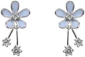 img 4 attached to SLUYNZ Sterling Silver Earrings Flowers Girls' Jewelry