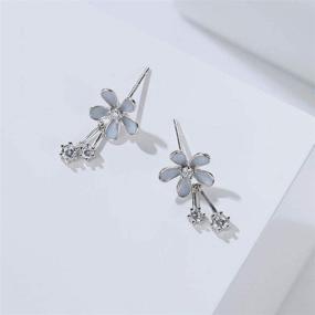 img 3 attached to SLUYNZ Sterling Silver Earrings Flowers Girls' Jewelry