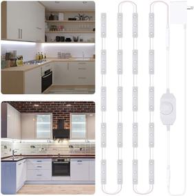 img 4 attached to 💡 LAFULIT Under Cabinet Lighting: 10ft Flexible Ultra Bright White LED Module with Dimmer & Power Adapter - Ideal for Kitchen, Mirror & Wardrobe Cabinets, Desks, Counters, and Corners - 6000K Mirror Lights