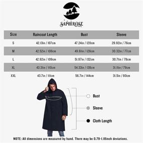 img 1 attached to 🌧️ Waterproof Long Hooded Safety Rain Jacket for Men - Emergency Raincoat Poncho