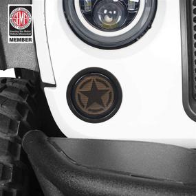 img 3 attached to 🚦 Hooke Road Black Turn Signal Light Cover Trim for Jeep JK Wrangler & Unlimited - Pair (2007-2018)