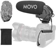 movo vxr3031 shotgun microphone - on-camera super-cardioid mic with 2-step high-pass filter, 3-stage audio level control, headphone monitoring input, and more logo