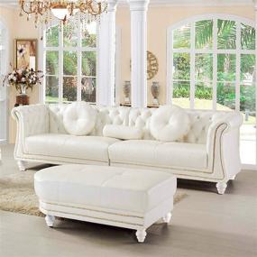 img 2 attached to Optimized Product Name: 4-Piece Set of Shiny White 3.5 Inch Round Wood Furniture Legs, Gourd Shape Sofa Leg Replacement for Cabinets, Coffee Table, Ottoman, Dresser, Armchair - Adjustable Leveling Couch Legs