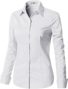 img 4 attached to EZEN Womens Dress Shirts Medium Outdoor Recreation and Outdoor Clothing