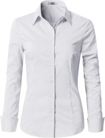 img 3 attached to EZEN Womens Dress Shirts Medium Outdoor Recreation and Outdoor Clothing