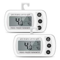 oria digital refrigerator thermometer - waterproof lcd display, max/min record - 2 pack, ideal for kitchen, home, restaurants, bars logo