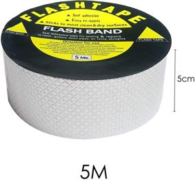 img 3 attached to 🛠️ Butyl Tape Waterproof Aluminum Butyl Rubber Tape 2"W X 16.4'L: Ultimate Waterproof Solution for Outdoor Repair on Pipes, Metal, RV Awnings, Roofs, Windows, and Boats